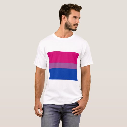 Bisexual Pride (Bi-vlag) T-shirt (Voorkant volledig)