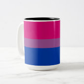 Bisexual Pride (Bi-vlag) Tweekleurige Koffiemok (Voorkant links)
