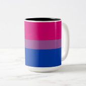 Bisexual Pride (Bi-vlag) Tweekleurige Koffiemok (Voorkant rechts)