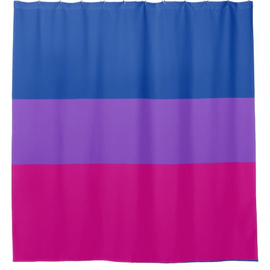 Bisexual Pride, Bold Stripes, LGBTQ PRIDE Douchegordijn (Voorkant)