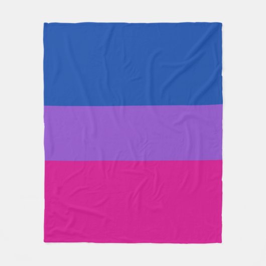 Bisexual Pride, Bold Stripes, LGBTQ PRIDE Fleece Deken (Voorkant)
