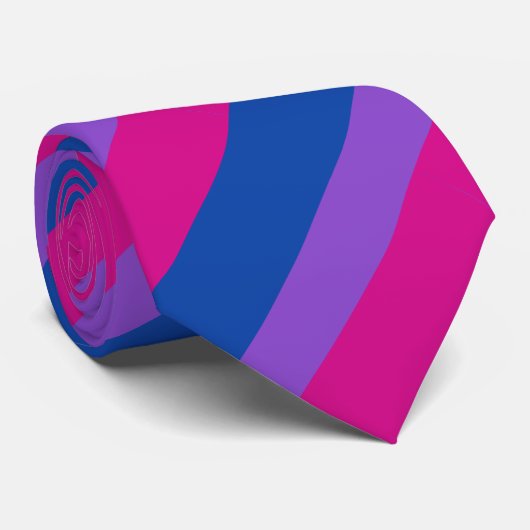 Bisexual Pride, Bold Stripes, LGBTQ PRIDE Stropdas (Opgerold)