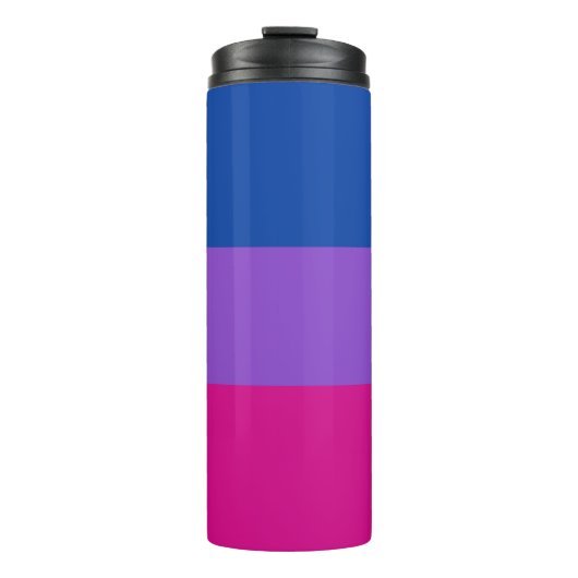 Bisexual Pride, Bold Stripes, LGBTQ PRIDE Thermosbeker (Voorkant)