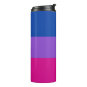 Bisexual Pride, Bold Stripes, LGBTQ PRIDE Thermosbeker (Gedraaid links)