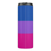 Bisexual Pride, Bold Stripes, LGBTQ PRIDE Thermosbeker (Achterkant)