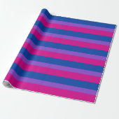 Bisexual Pride, Bold Stripes, LGBTQ PRIDE Wrapping Cadeaupapier (Uitgerold)