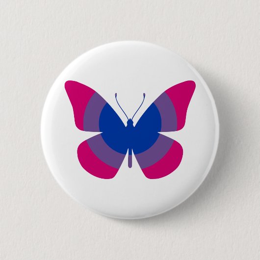 Bisexual Pride Butterfly Ronde Button 5,7 Cm (Voorkant)