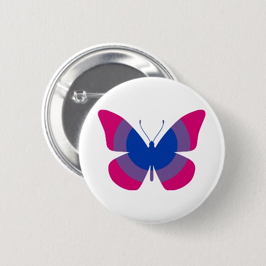 Bisexual Pride Butterfly Ronde Button 5,7 Cm (Voorkant /achterkant)