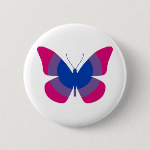 Bisexual Pride Butterfly Ronde Button 5,7 Cm