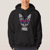 Bisexual Pride  Cat Bi Pride Hoodie (Voorkant)