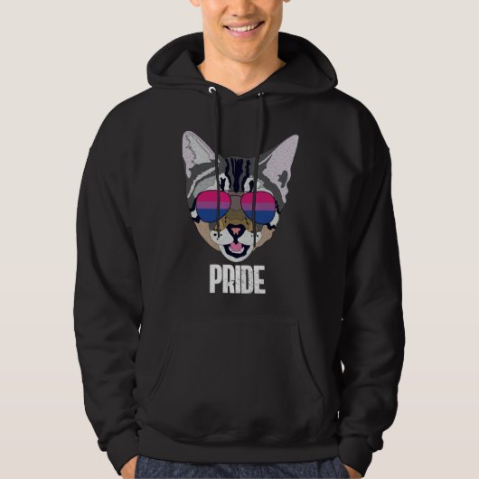 Bisexual Pride  Cat Bi Pride Hoodie (Voorkant)