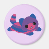 Bisexual Pride Cat Magnet (Voorkant)