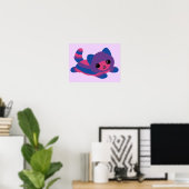 Bisexual Pride Cat Poster (Thuiskantoor)