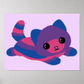 Bisexual Pride Cat Poster (Voorkant)