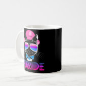 Bisexual Pride Cat Purride Funny Coffee Mok LGBTQ (Voorkant links)