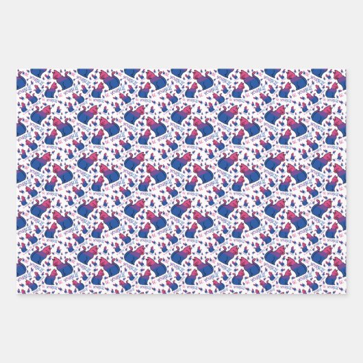Bisexual Pride Cat - Wees jezelf Inpakpapier Vel (Voorkant 3)