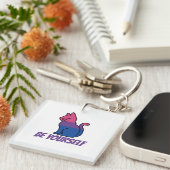 Bisexual Pride Cat - Wees jezelf Sleutelhanger (Voorkant Rechts)