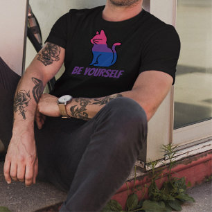 Bisexual Pride Cat - Wees jezelf T-shirt