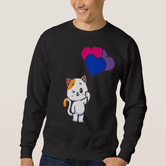 Bisexual Pride Cats Cat Pet Owner Graphic Trui (Voorkant)