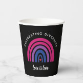 Bisexual Pride Celebrity Diversity Love is Love Papieren Bekers (Voorkant)