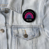 Bisexual Pride Celebrity Diversity Love is Love Ronde Button 5,7 Cm (In situ)