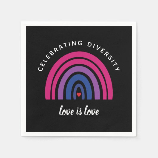 Bisexual Pride Celebrity Diversity Love is Love Servet (Voorkant)