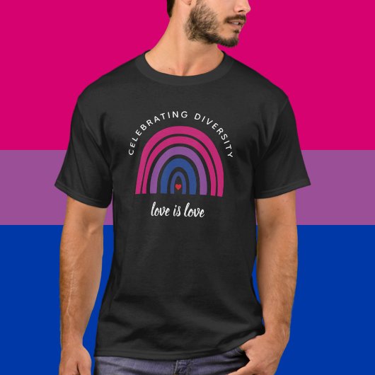 Bisexual Pride Celebrity Diversity Love is Love T-shirt