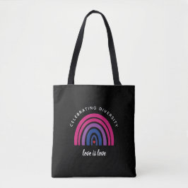Bisexual Pride Celebrity Diversity Love is Love Tote Bag
