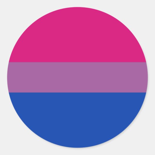Bisexual Pride Circle Sticker (Voorkant)