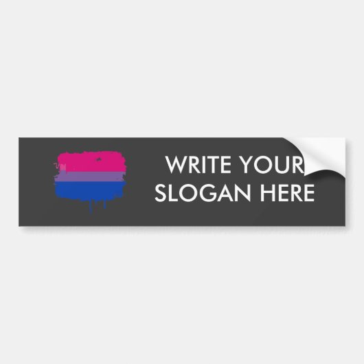 Bisexual Pride Colors Bumpersticker (Voorkant)