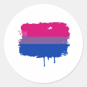Bisexual Pride Colors Ronde Sticker