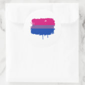 Bisexual Pride Colors Ronde Sticker (Tas)