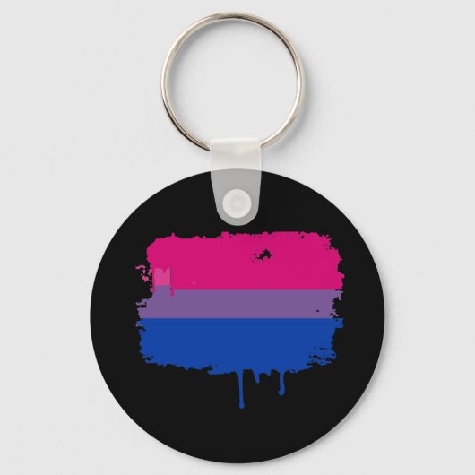 Bisexual Pride Colors Sleutelhanger (Voorkant)