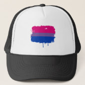Bisexual Pride Colors Trucker Pet (Voorkant)