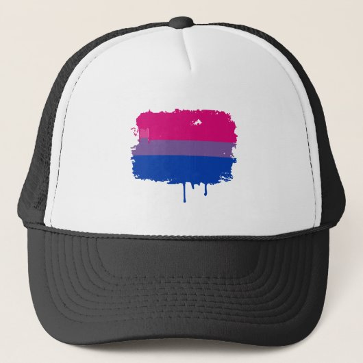 Bisexual Pride Colors Trucker Pet (Voorkant)