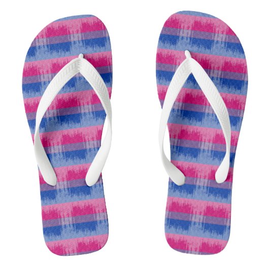 BISEXUAL PRIDE DISTRESSED DESIGN -.png Teenslippers (Voetbed)