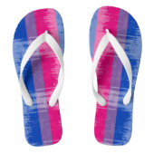 BISEXUAL PRIDE DISTRESSED DESIGN -.png Teenslippers (Voetbed)