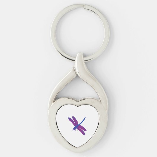 Bisexual Pride  Dragonfly Art Sleutelhanger (Voorkant)