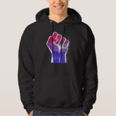 Bisexual Pride Fist Hoodie (Voorkant)