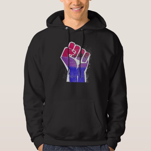 Bisexual Pride Fist Hoodie (Voorkant)