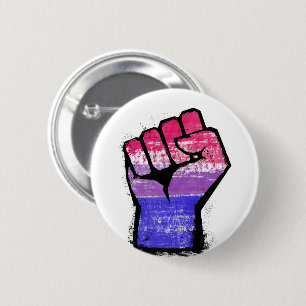 Bisexual Pride Fist Ronde Button 5,7 Cm