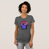 Bisexual Pride Fist T-shirt (Voorkant volledig)