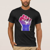 Bisexual Pride Fist T-shirt (Voorkant)