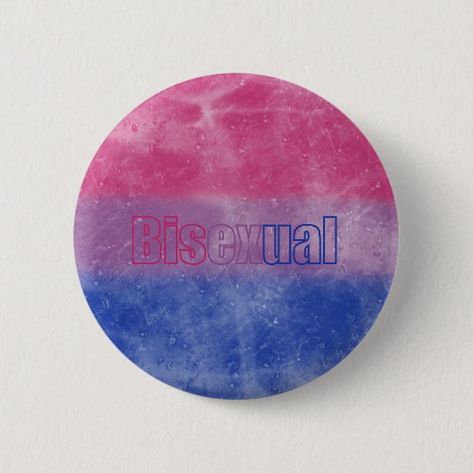 Bisexual pride flag badge ronde button 5,7 cm (Voorkant)