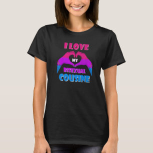 Bisexual Pride Flag Bi Flag I Love My Bisexual Cou T-shirt