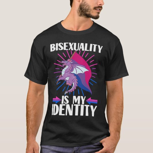 Bisexual Pride Flag Bisexual Dragon T-shirt (Voorkant)
