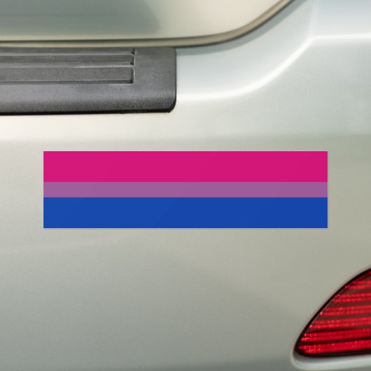 Bisexual Pride Flag Bumpersticker (Op auto)