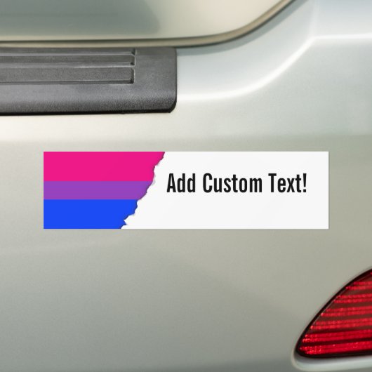 Bisexual Pride Flag Bumpersticker (Op auto)