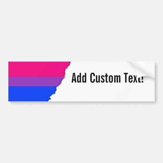 Bisexual Pride Flag Bumpersticker (Voorkant)