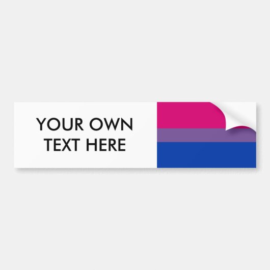 Bisexual Pride Flag Bumpersticker (Voorkant)